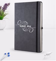 BK Gift Kişiye Özel İsimli Siyah Termo Deri Defter 16x24cm Model 3