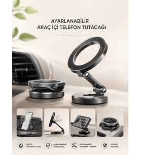 Araç İçi Telefon Tutacağı Manyetik Tasarım Ayarlanabilir
