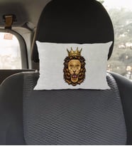 BK Gift Aslan Tasarımlı Dikdörtgen Araç Koltuk Yastığı-1
