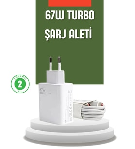 67 Watt Turbo Şarj Cihazı Redmi Note 10 11 12 Uyumlu