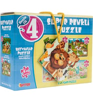 Diytoy Hayvanlar Süper Renkli Puzzle   1481 (Karışık)