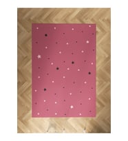 MEKTA HOME BEBEK VE ÇOCUK ODASI Renkli Yıldız Desenli Halı