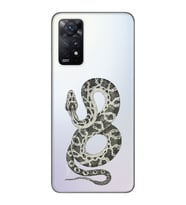 Redmi Note 12 Pro 4G Uyumlu Yılan Desenli Şeffaf Telefon Kılıfı