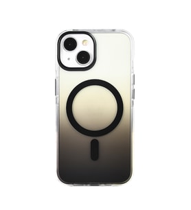 Apple iPhone 14 Uyumlu Kılıf M-safe Şarj Özellikli Transparan Renk Geçişli Zore Toros Kapak (Siyah)