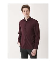 Coumas Erkek Slim Fit Poplin Likralı Gömlek C00017 - Siyah - ST00017-Siyah-XL (Bordo)
