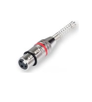 Sline Audio XLR Dişi Yaylı Mikrofon Jack 3 Pin (Siyah)