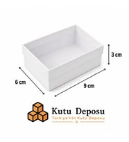6x9x3 cm Asetat Kapaklı Takı Kutusu-Beyaz (DEMONTE) (50 ADET)