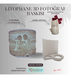 KİŞİYE ÖZEL LİTOPHANE 3D FOTOĞRAF BASKISI (Beyaz)