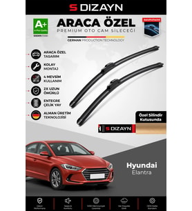 S-Dizayn Hyundai Elantra Ön Cam Silecek Seti 2015-2020 Premium Araca Özel 65-40 Cm A+ Kalite