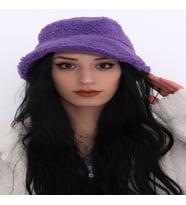 rose moda Sitilin Tamamlayıcı Peluş Şapka Ren Mor,krem,pembe Kahve Renk