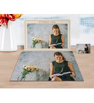 BK Gift Kişiye Özel Tam Boy Kadın Karikatürlü 1000 Parça Profesyonel Puzzle-1