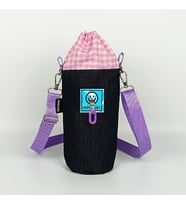 Woodycord El Yapımı Büzgülü Kot Happy Day Matara ve Termos Kılıfı