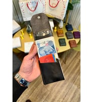 Signum Hakiki Deri Minimalist Katlamalı Cüzdan - Para Portföyü (Antik Siyah)