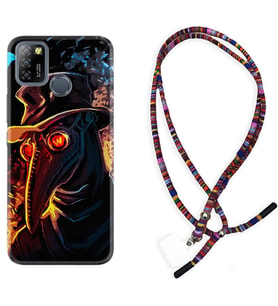 INFINIX Smart 4 5 6 Zero 8 S5 Pro Kılıf Boyun Asklı Rasta Silikon Karga 1616