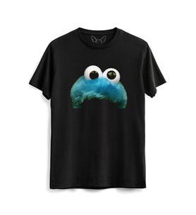 Susam Sokağı Resim Baskılı Çocuk Siyah Tshirt 