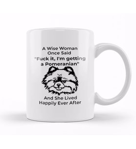 Funny Pomeranian Dog Gift For Men 01 Kupa Bardak Porselen