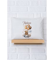 Pia Baby Premium %100 Pamuk İsme Özel Erkek Bebek Yastık Kılıfı 35*45 cm 5063-12