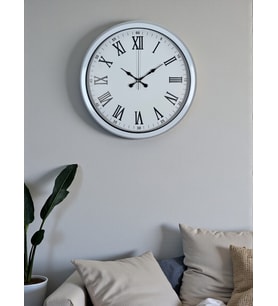 MCG White Prime Roma Rakamlı 40 Cm Metal Duvar Saati