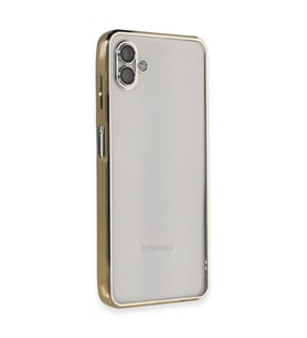 Northcity Samsung Galaxy A04 Kılıf Razer Lensli Silikon - Gold