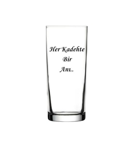 Her Kadehte Bir Anı Yazılı Rakı Bardağı (Standart)
