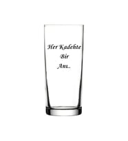 Her Kadehte Bir Anı Yazılı Rakı Bardağı (Standart)