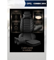 opel combo 2014 Koltuk ve Kılıf uyumlu Siyah Lüks Yastık Minder 2 Minder 2 Yastık