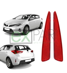 TOYOTA AURIS ARKA TAMPON REFLEKTÖRÜ TAKIMI SAĞ+SOL 2012 - 2014 AURİS ARKA KEDİ GÖZÜ