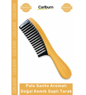 #Tarak El İşçiliği Kaliteli Saç Bakım Masaj Etkili Palo Santo Aromalı Doğal Kemik Saplı Tarak