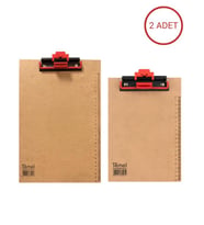 Temel A4 ve A5 Ahşap Sekreterlik Otomatik Mekanizmalı Kalem Tutma Aparatlı 2li Set
