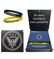 Fenerbahçe Lisanslı Sarı Lacivert Ahşap Kutulu Bileklik (Sarı-Lacivert)