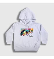 Presmono Unisex Çocuk Beyaz Retro The Beatles Kapüşonlu Sweatshirt 115062tt
