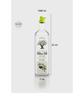 Renga Oslo 1000 ml Desenli Cam Yağlık 152063 Yeşil