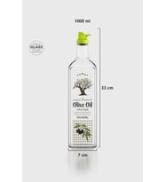 Renga Oslo 1000 ml Desenli Cam Yağlık 152063 Yeşil