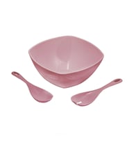 117 SOFT PEMBE KARE SALATA KASESİ SETİ