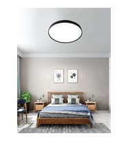 Black led panel, yuvarlak, ledli armatür, 50cm-45watt, siyah çerçeve, 6500k-beyaz-ışık-led-armatür