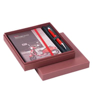 Scrikss Hediyelik Set Tükenmezkalem Smart Pen 699 Kırmızı & Red Motorcycle A6 Defter Çizgili (Karışık)
