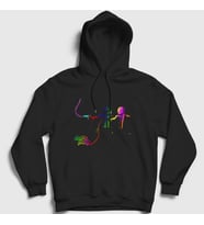 Presmono Unisex Siyah Pulp Fiction Daft Punk Kapüşonlu Sweatshirt 60240tt
