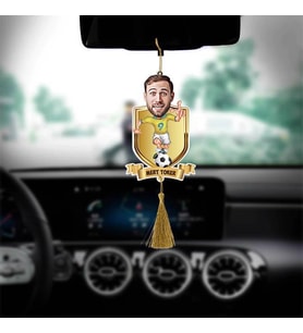 Futbolcu Adam Karikatürlü Araba Süsü