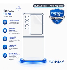 SChitec NUBIA Flip 2 Uyumlu Arka Yüzey Hidrojel Koruyucu Film