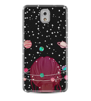 Samsung Note 3 4 5 8 9 20 Ultra 10 Lite Kılıf Desenli Silikon Space Woman 1311