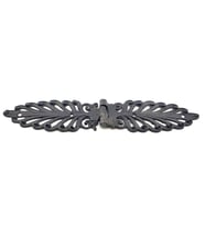 Antika Tarz Dekoratif Pirinç Yaprak Desenli Menteşe - 55x265 Mm, Oksit