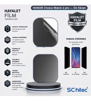 SChitec HONOR Choice Watch 2 pro Uyumlu Ön Yüzey Hayalet Privacy Hidrojel Ekran Koruyucu