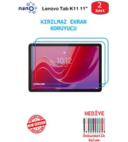 Lenovo Tab K11 11" Tablet İçin Tam Uyumlu Ekran Koruyucu Cam Nano HD Esnek Kırılmaz 2 ADET