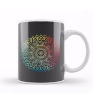 Colorful Boho Mandala İn Rainbow Look Kupa Bardak Porselen