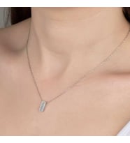 SWAROVSKİ TAŞLI SIRA TAŞ 925 AYAR GÜMÜŞ KOLYE