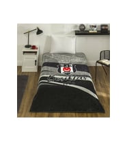 Taç Lisanslı Beşiktaş Kartal Tek Kişilik Battaniye 160 x 220 (Çok Renkli)