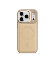 iPhone 17 Pro Max GripStand MagSafe Deri Kılıf Krem