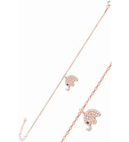 Söğütlü Silver Gümüş rose zirkon taşlı fil bileklik