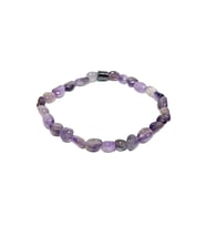 JTAW25BLK1587 AMETİST ve HEMATİT DOĞALTAŞ ESNEK TASARIM MOR-LİLA GARANTİLİ HEDİYE KUTULU JANTİ DOĞALTAŞ BİLEKLİK