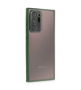 Samsung Galaxy Note 20 Ultra Kılıf Razer Lensli Silikon - Yeşil